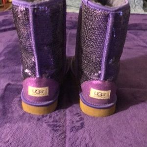 Purple Sequins Uggs Size 7